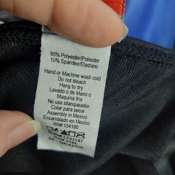 Libian Wrap front black shimmery top 3XL - Picture 5 of 6